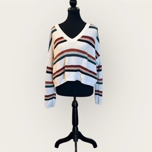 La Hearts Rust and Cream Knit Sweater